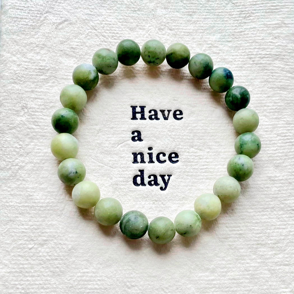 Serpentine Jade crystal bracelet-B018