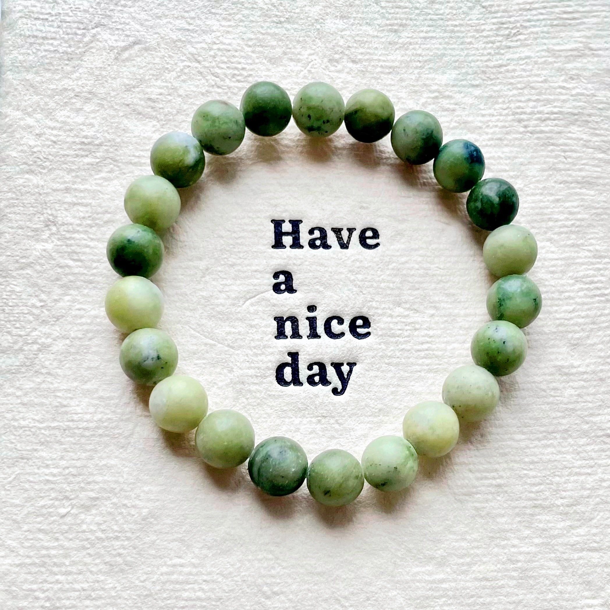 Serpentine Jade crystal bracelet-B018