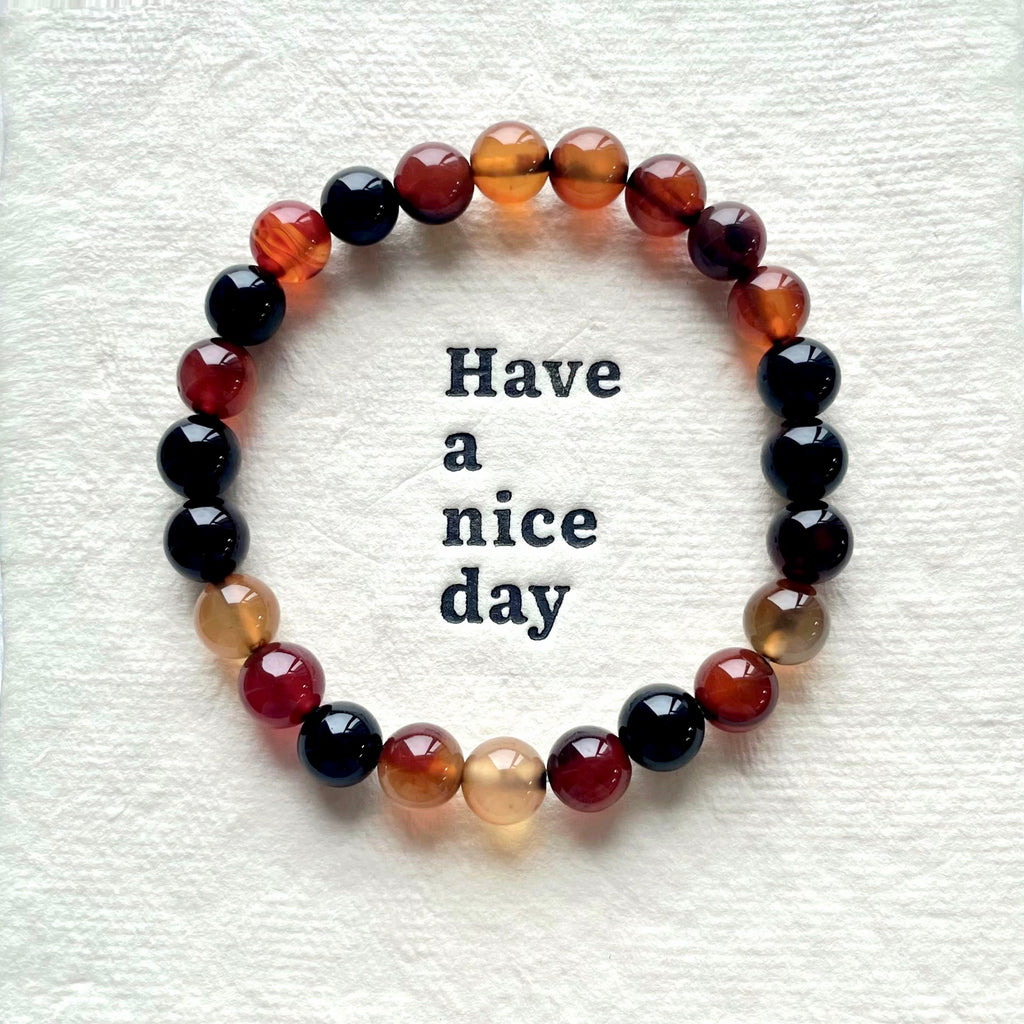 Sardonyx agate crystal bracelet-B020
