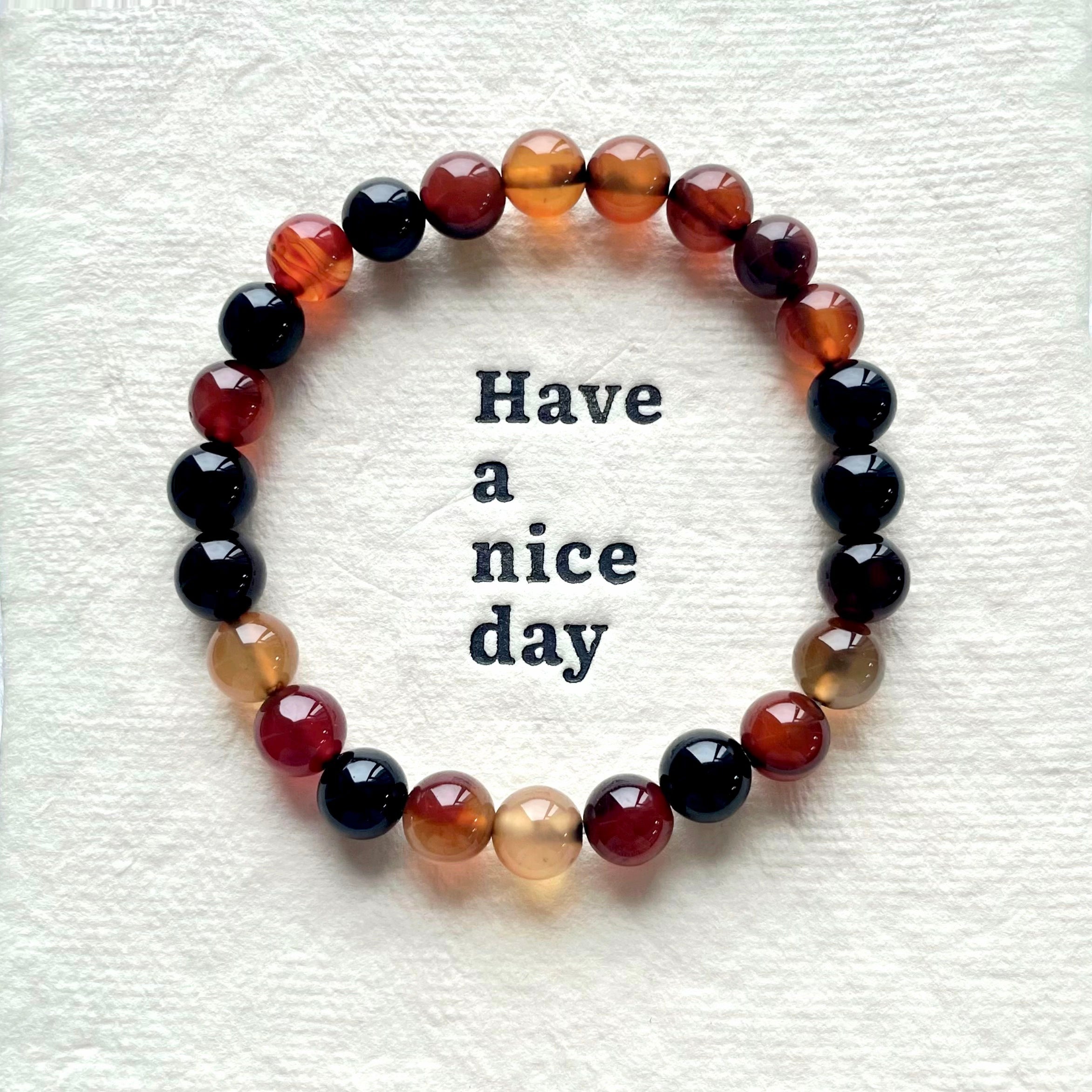 Sardonyx agate crystal bracelet-B020