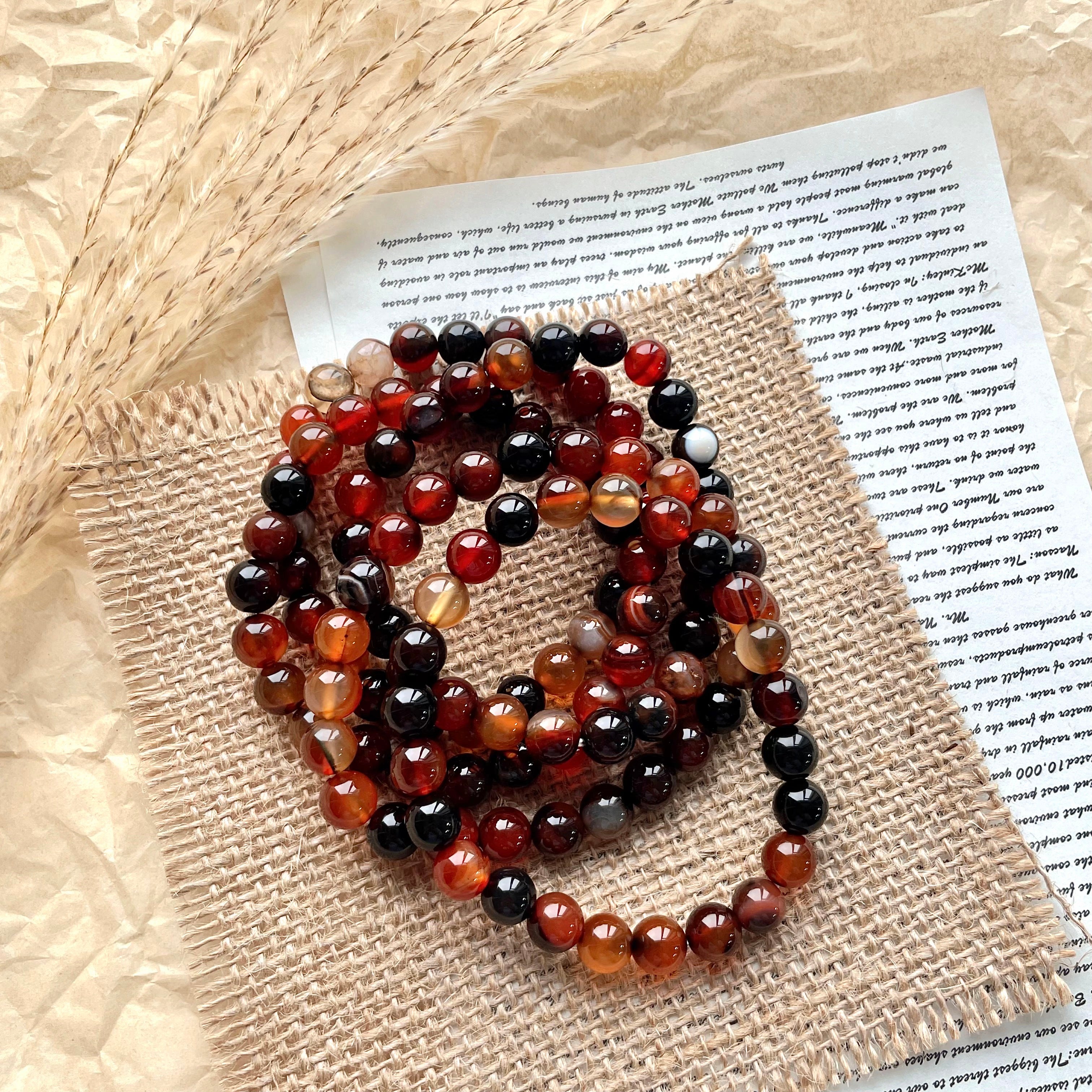 Sardonyx agate crystal bracelet-B020