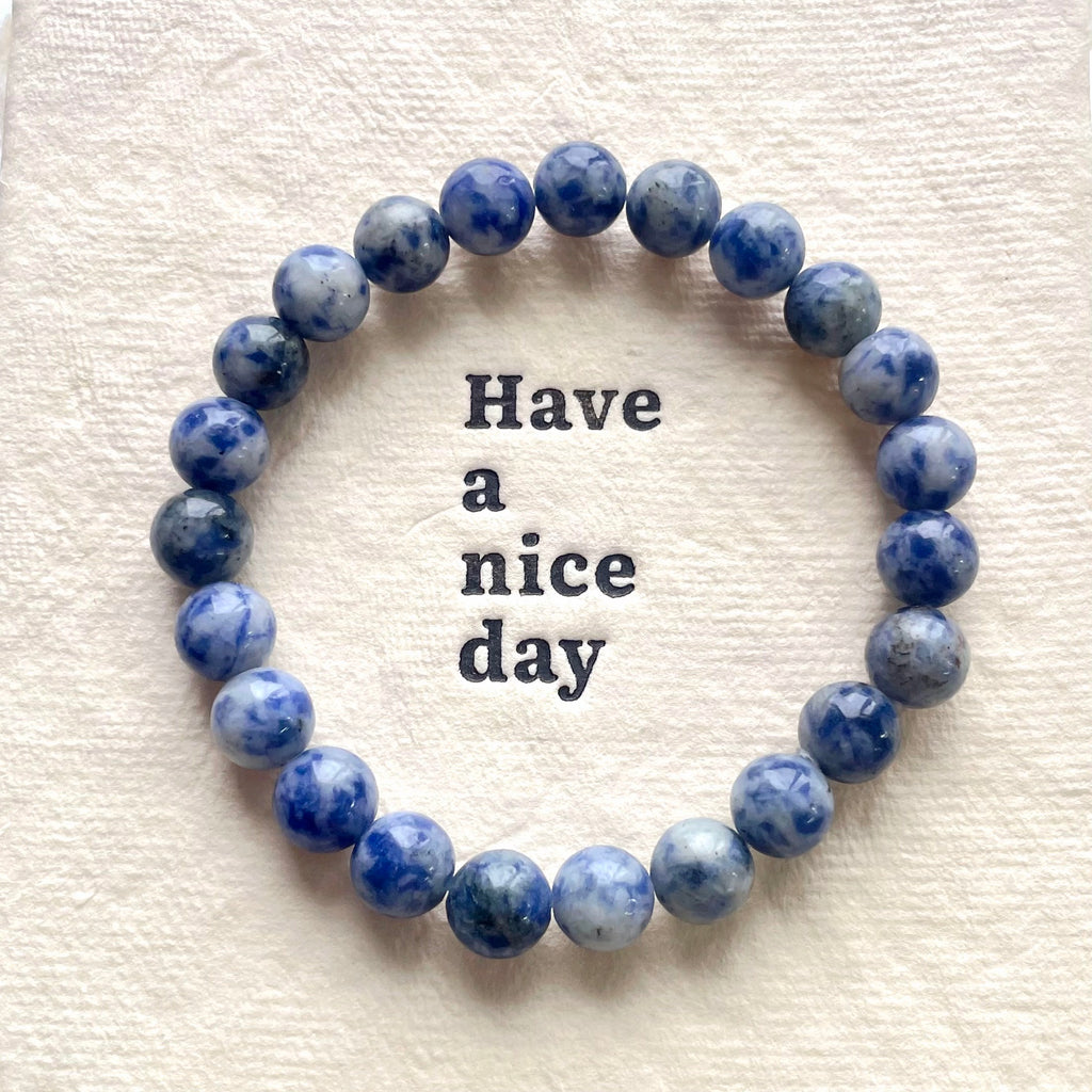 Snowflake sodalite crystal bracelet-B016