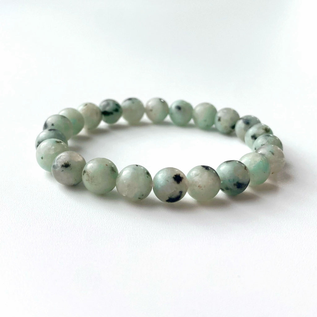 Kiwi jasper crystal bracelet-B023