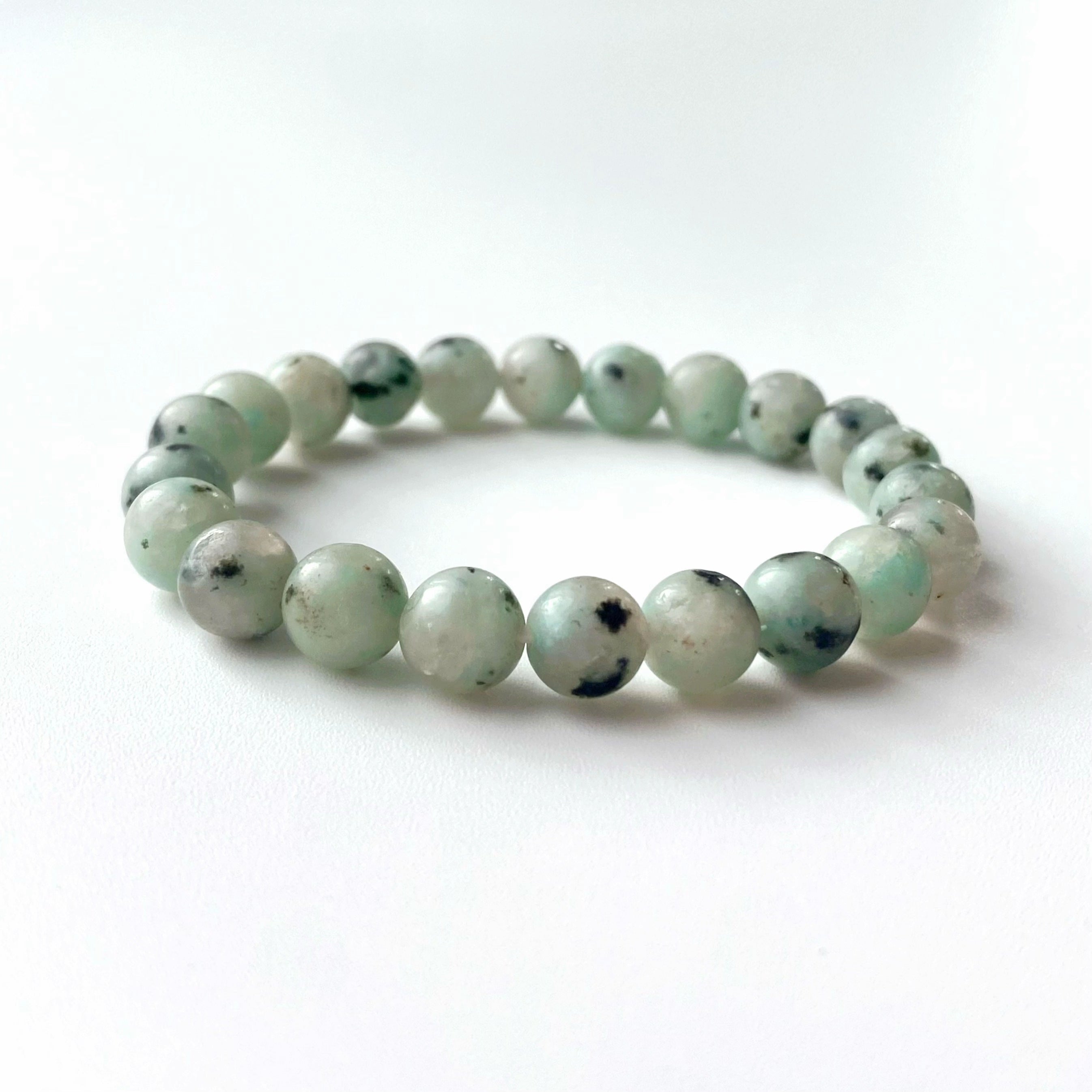 Kiwi jasper crystal bracelet-B023