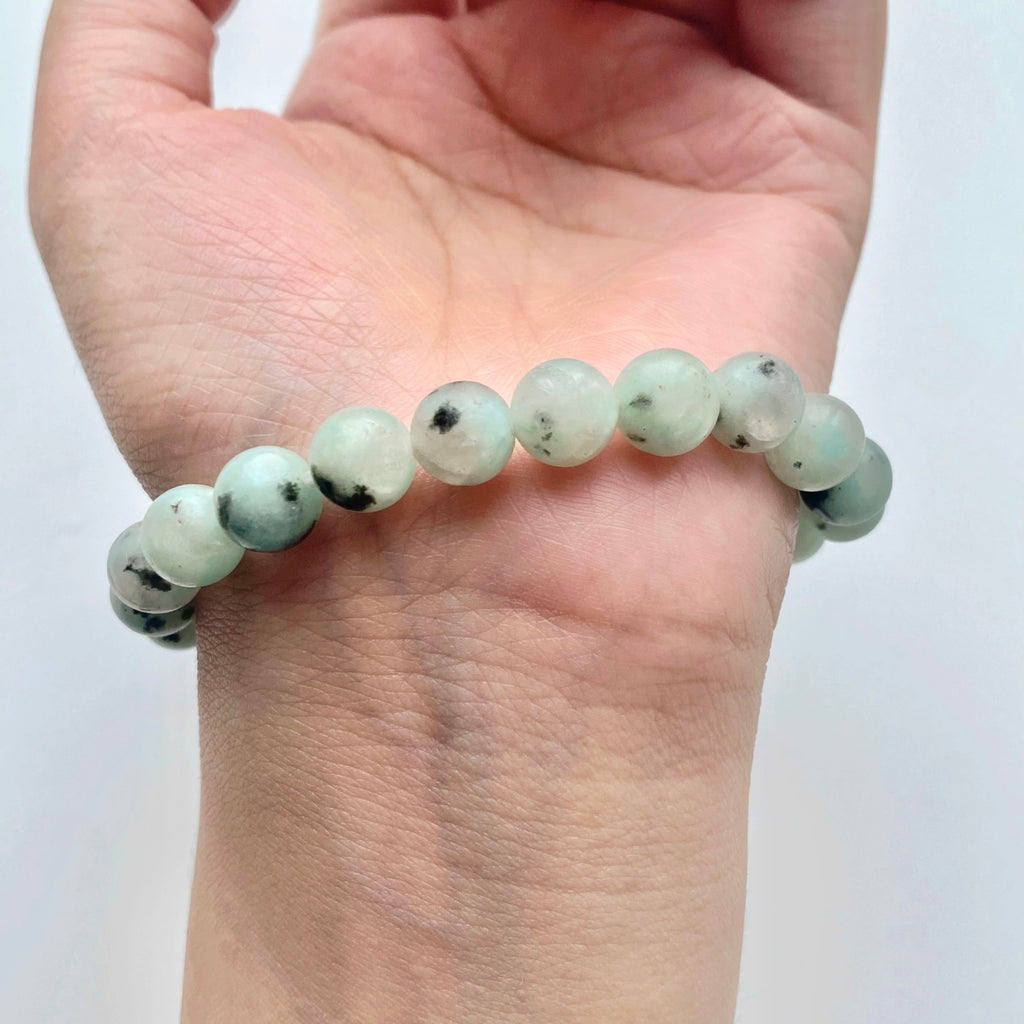 Kiwi jasper crystal bracelet-B023