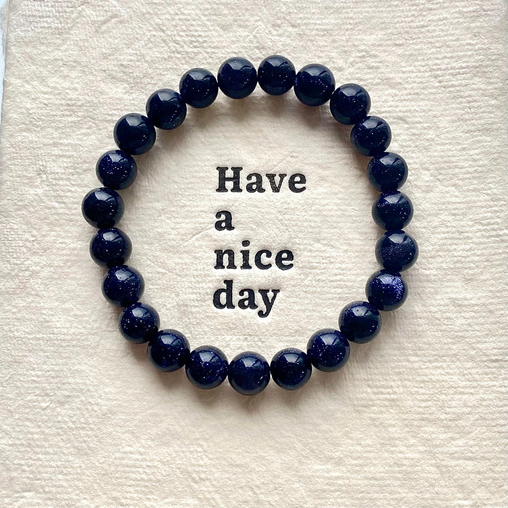 Blue sandstone bracelet-B025