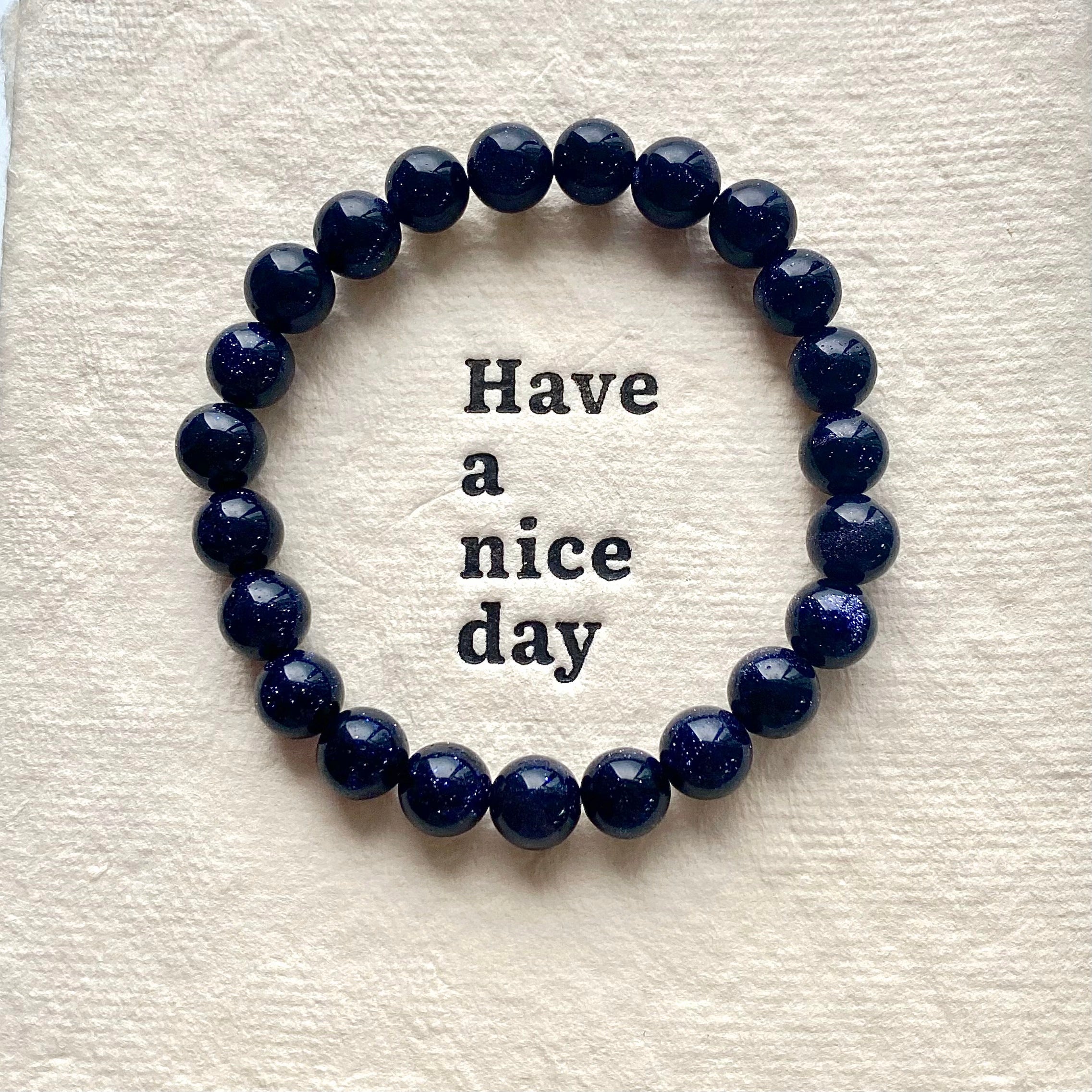 Blue sandstone bracelet-B025