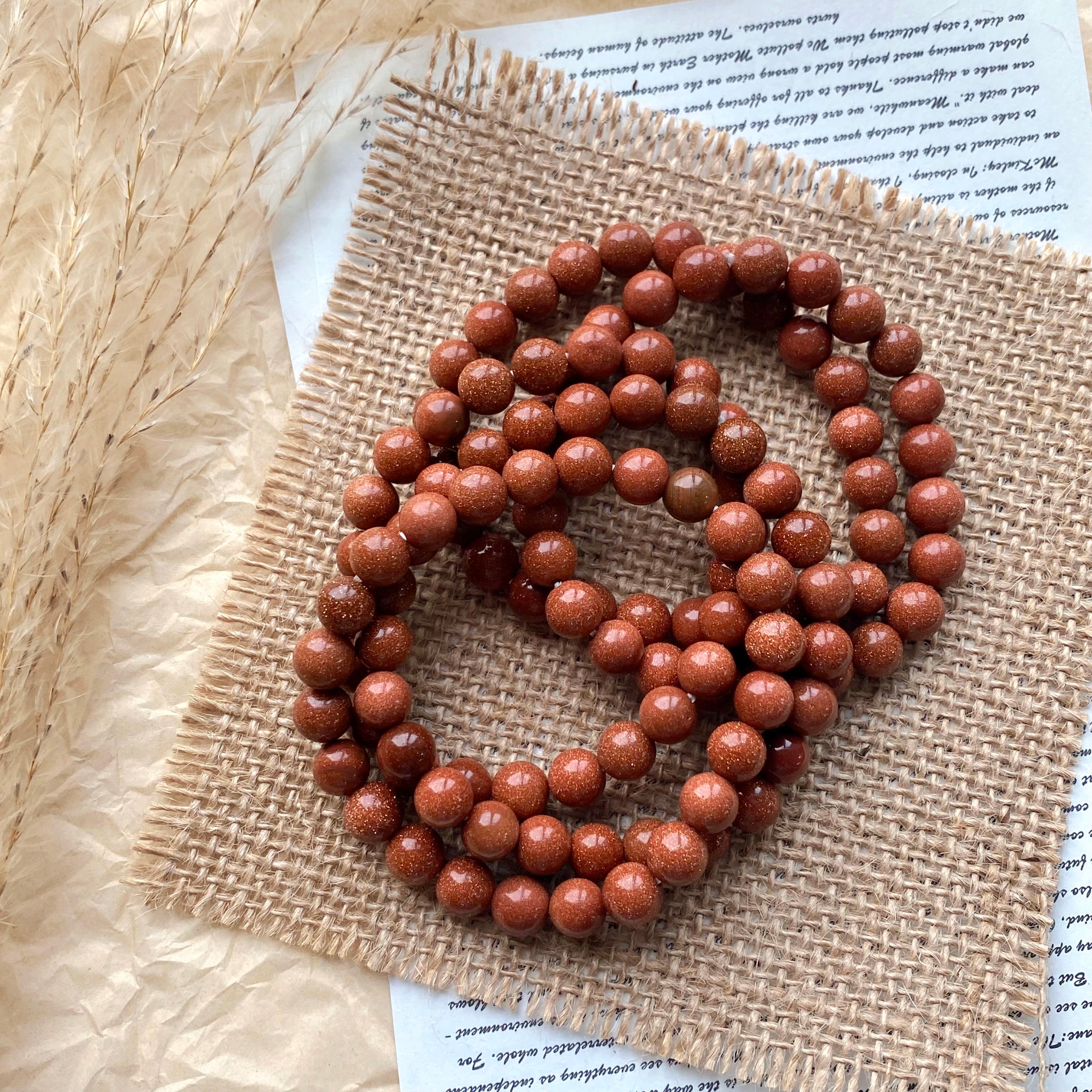 Gold sandstone bracelet-B024