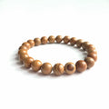 Wood lace jasper crystal bracelet-B021