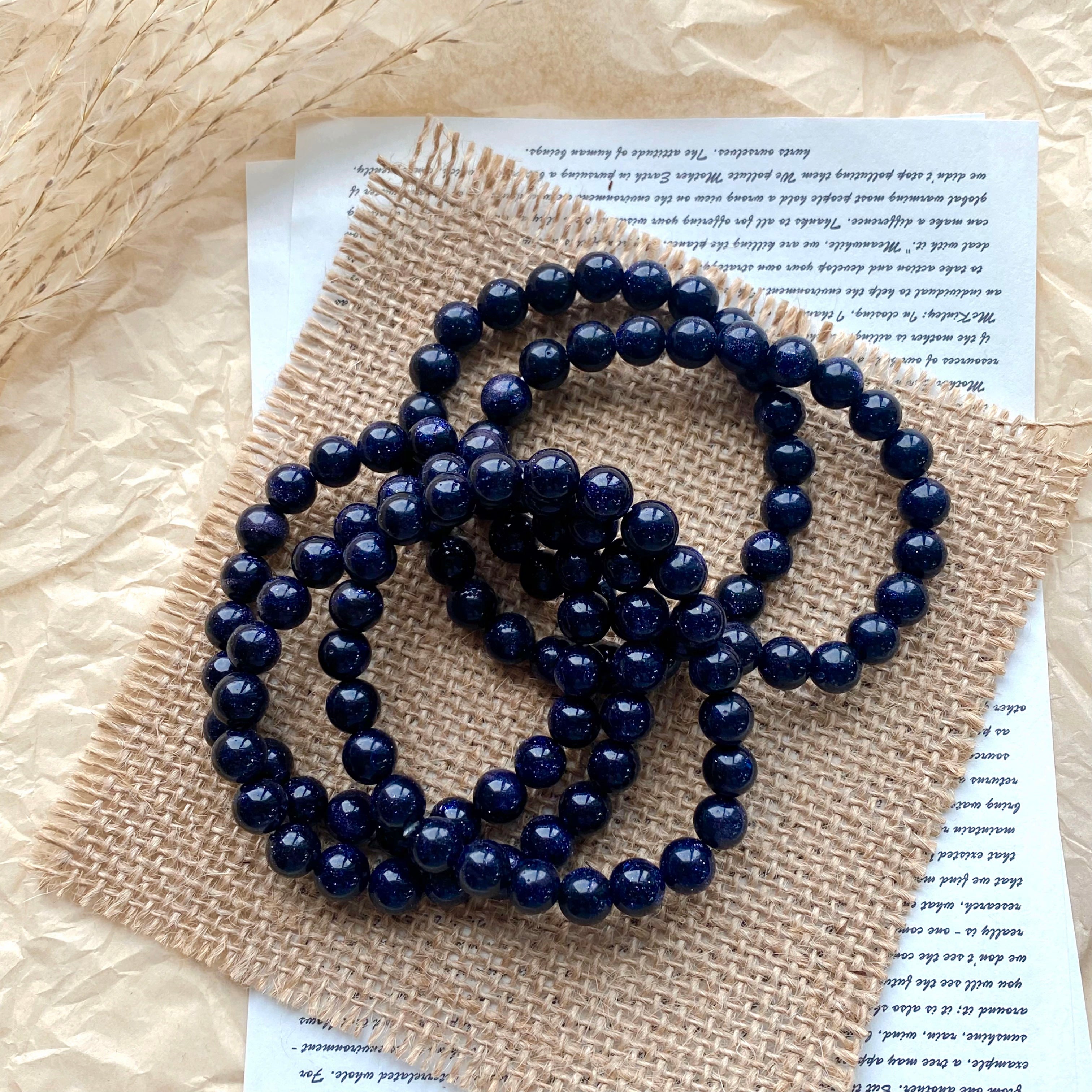 Blue sandstone bracelet-B025