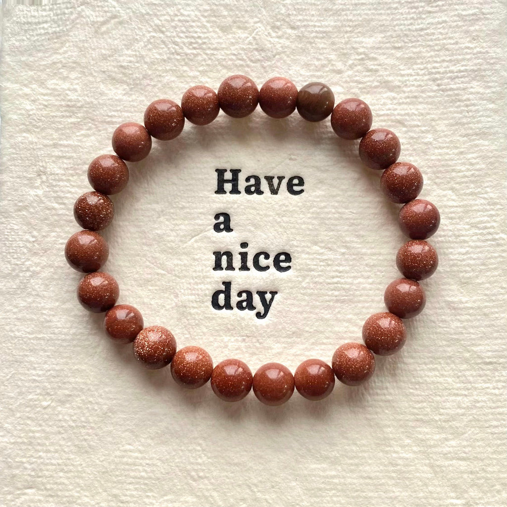 Gold sandstone bracelet-B024