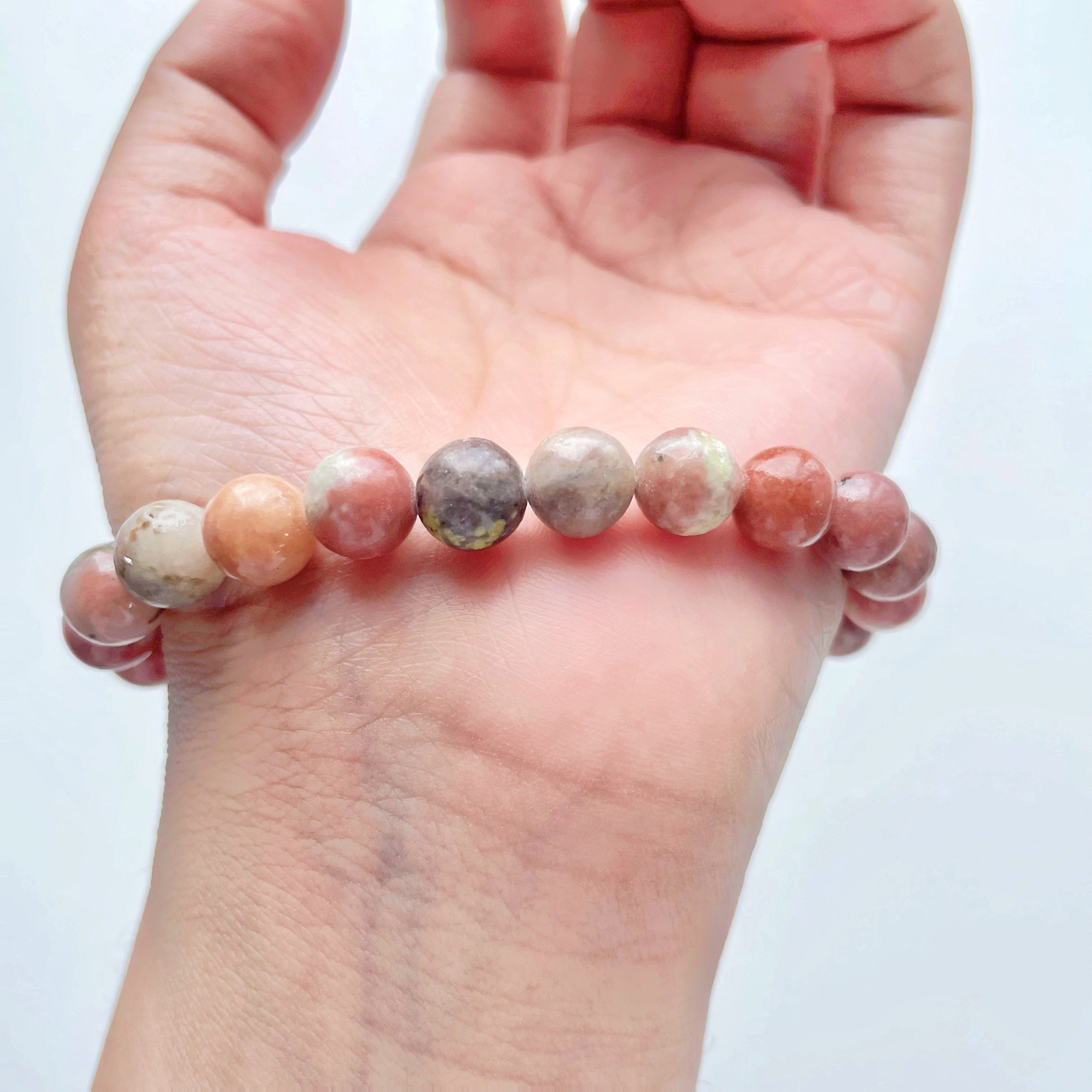 Plum jade crystal bracelet-B026