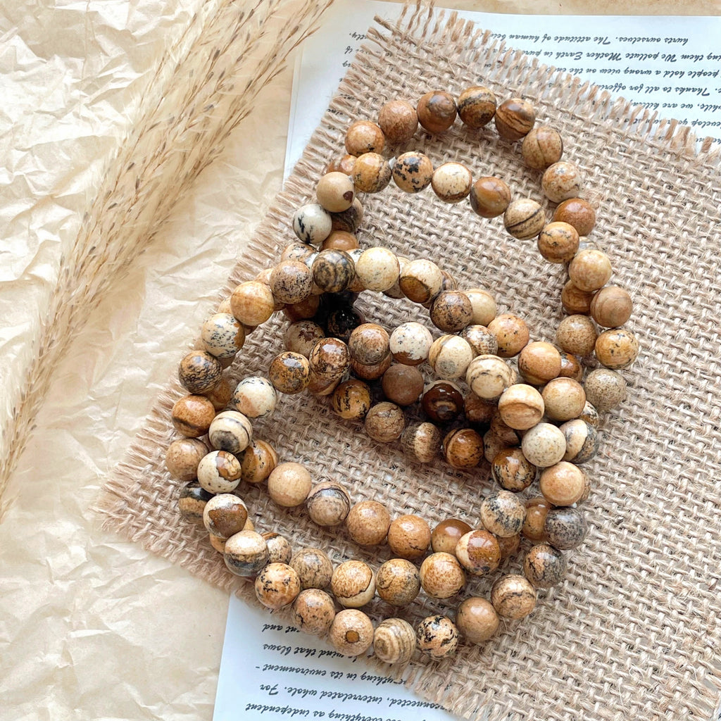 Picture jasper crystal bracelet-B027