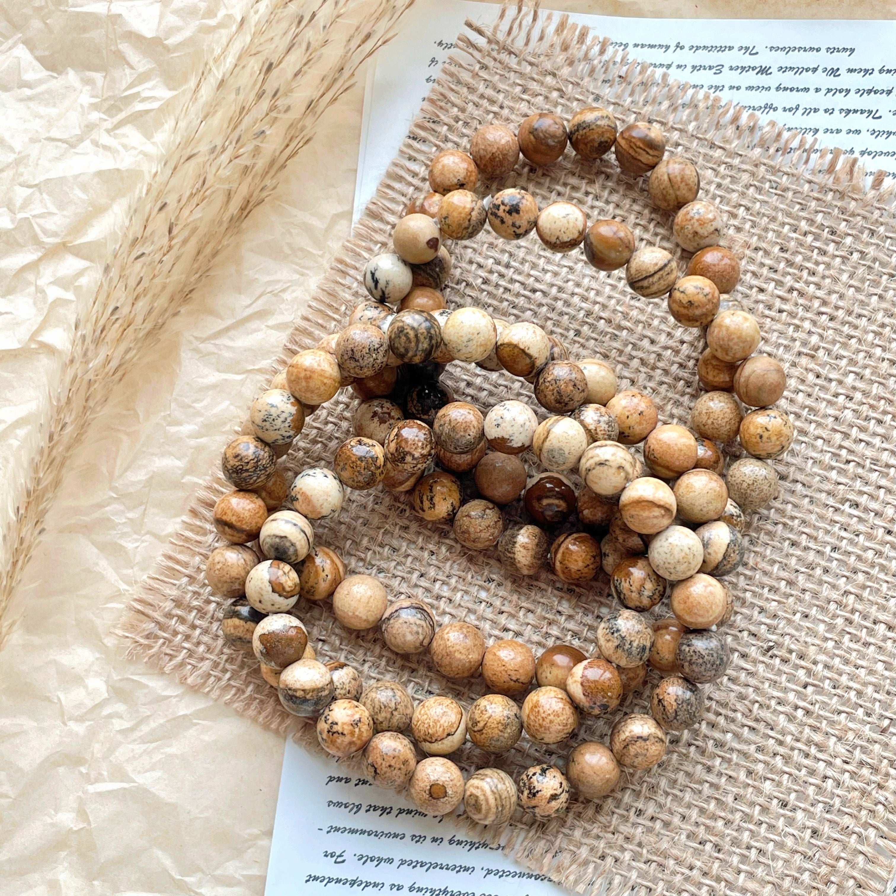 Picture jasper crystal bracelet-B027