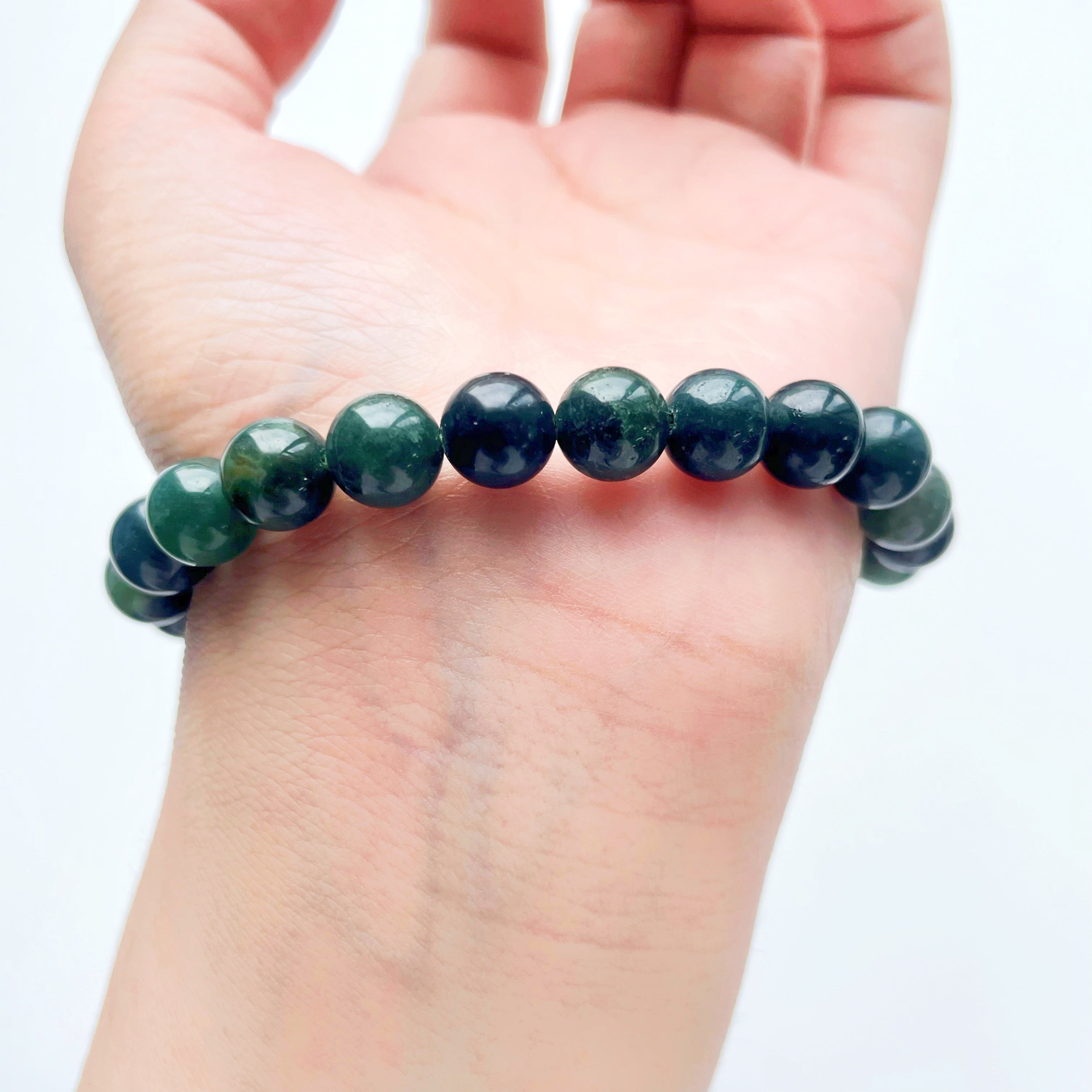 Moss agate crystal bracelet-B028