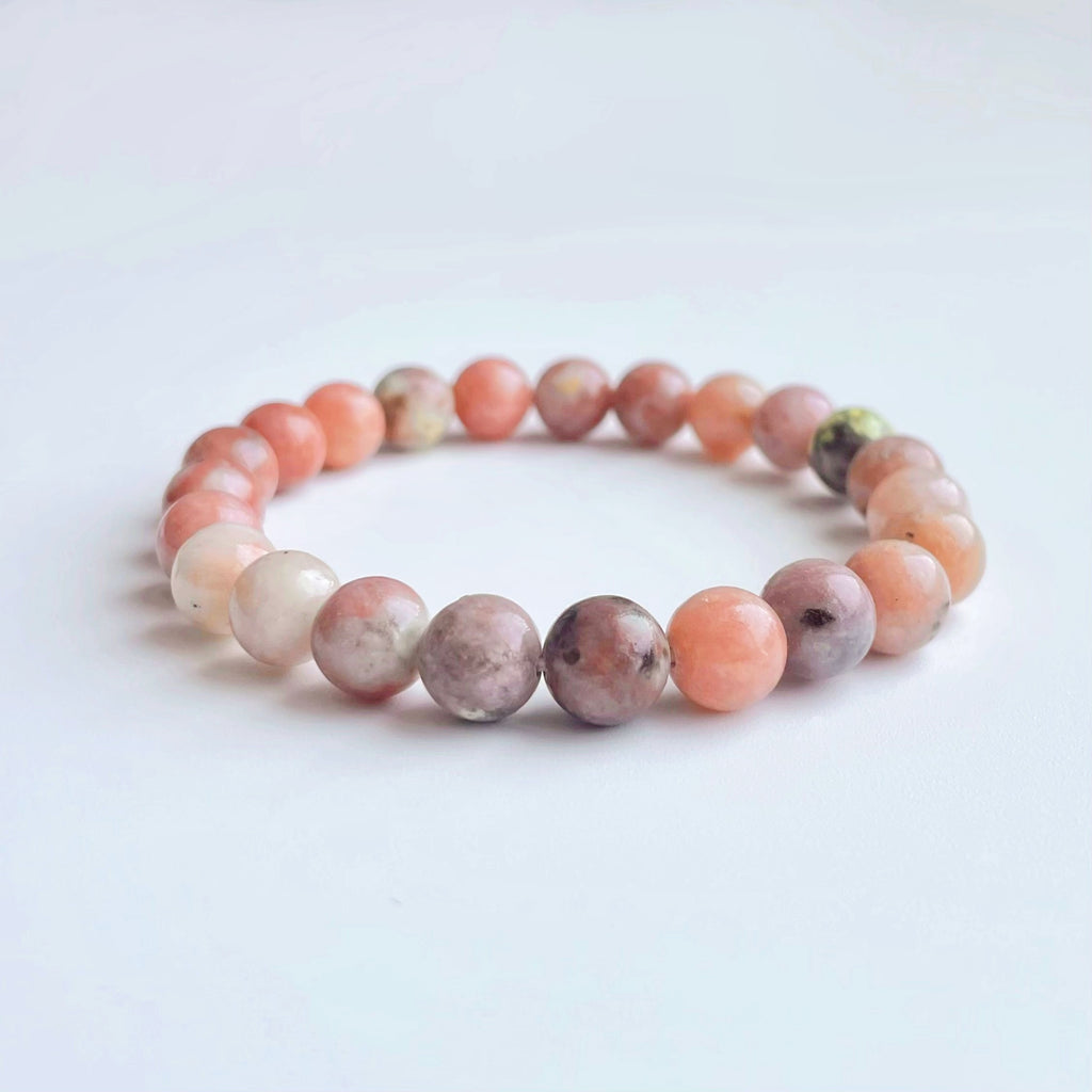 Plum jade crystal bracelet-B026