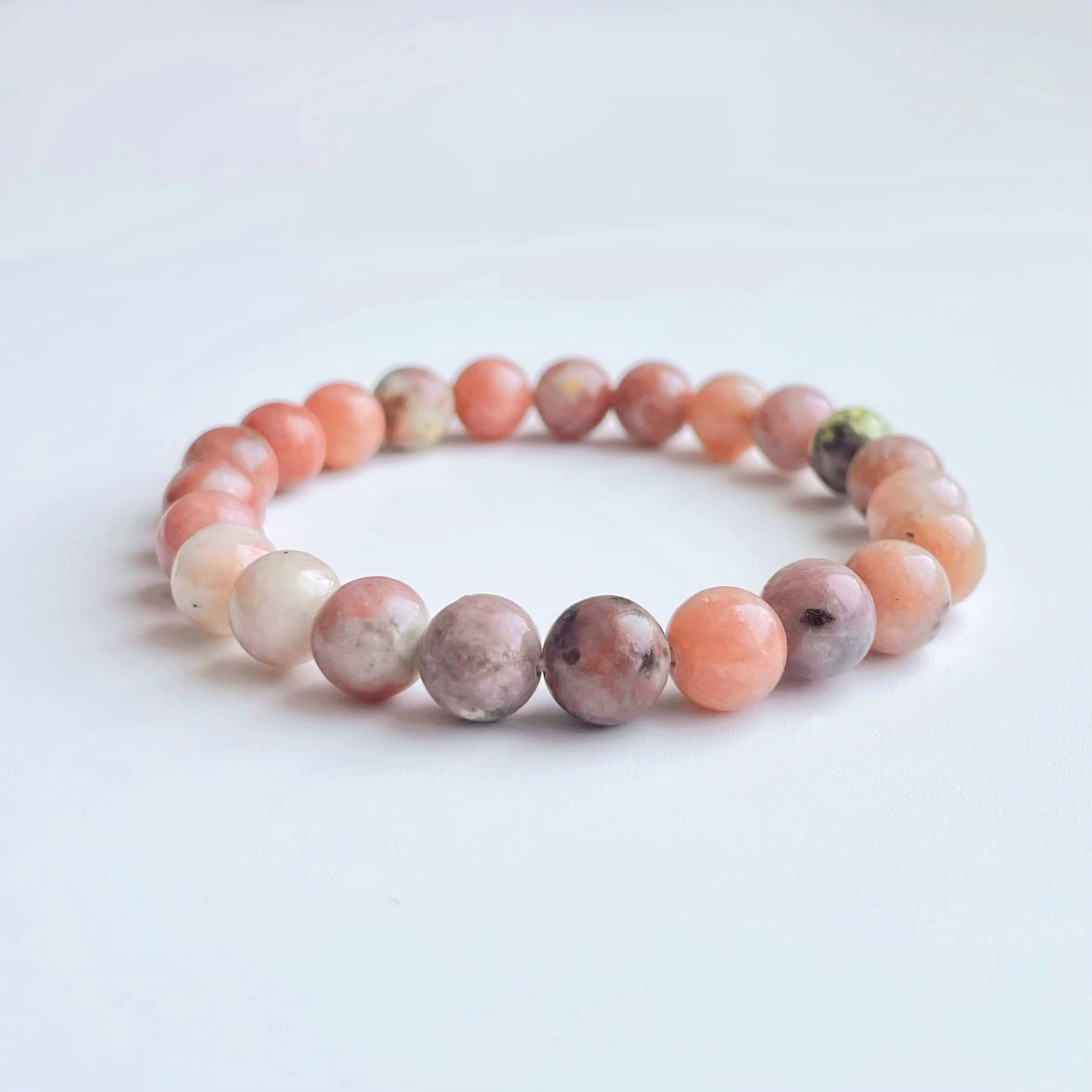 Plum jade crystal bracelet-B026