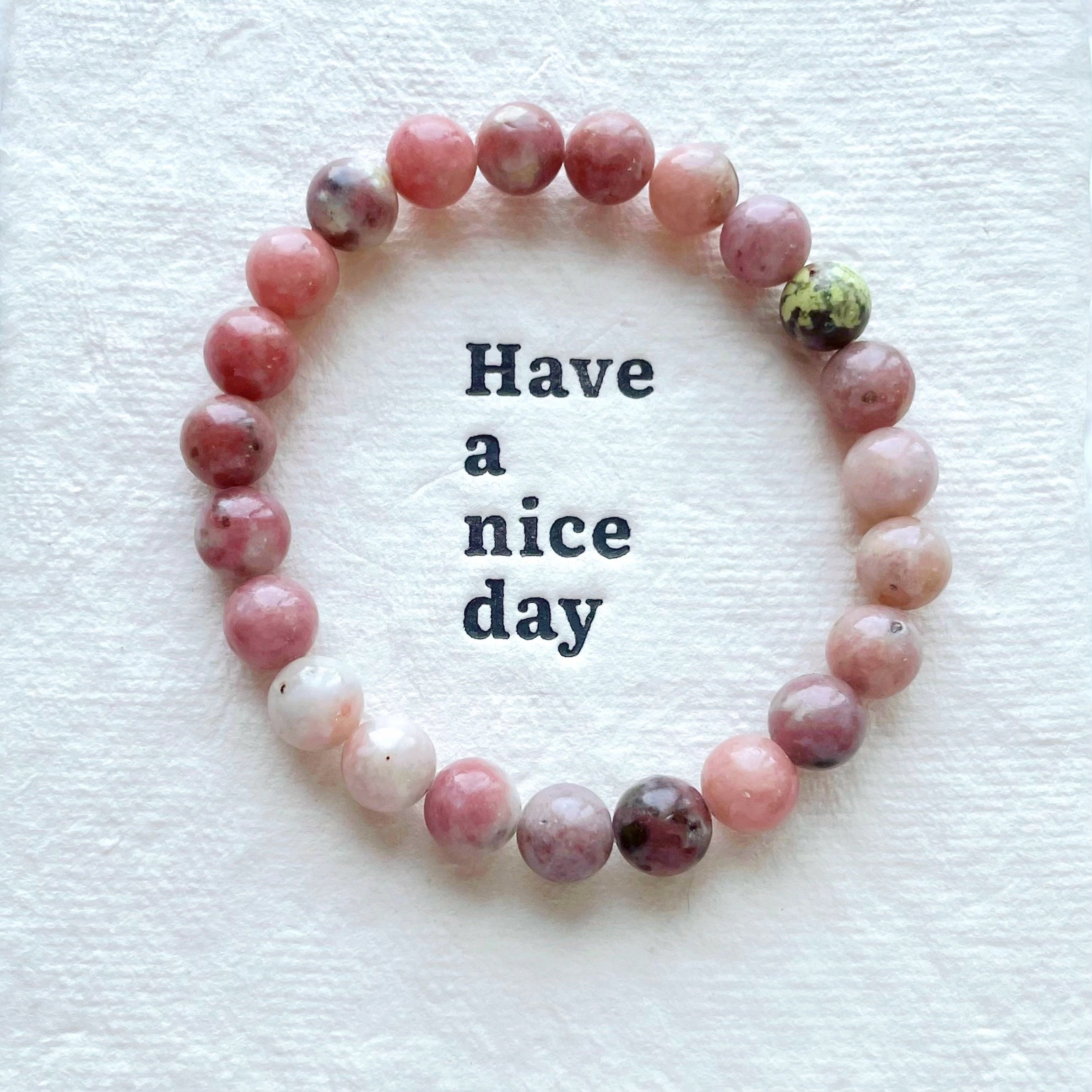 Plum jade crystal bracelet-B026