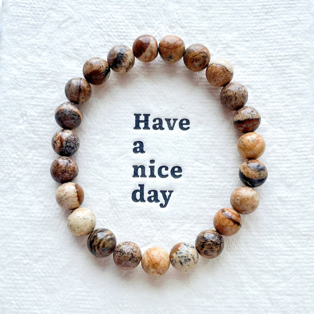 Picture jasper crystal bracelet-B027