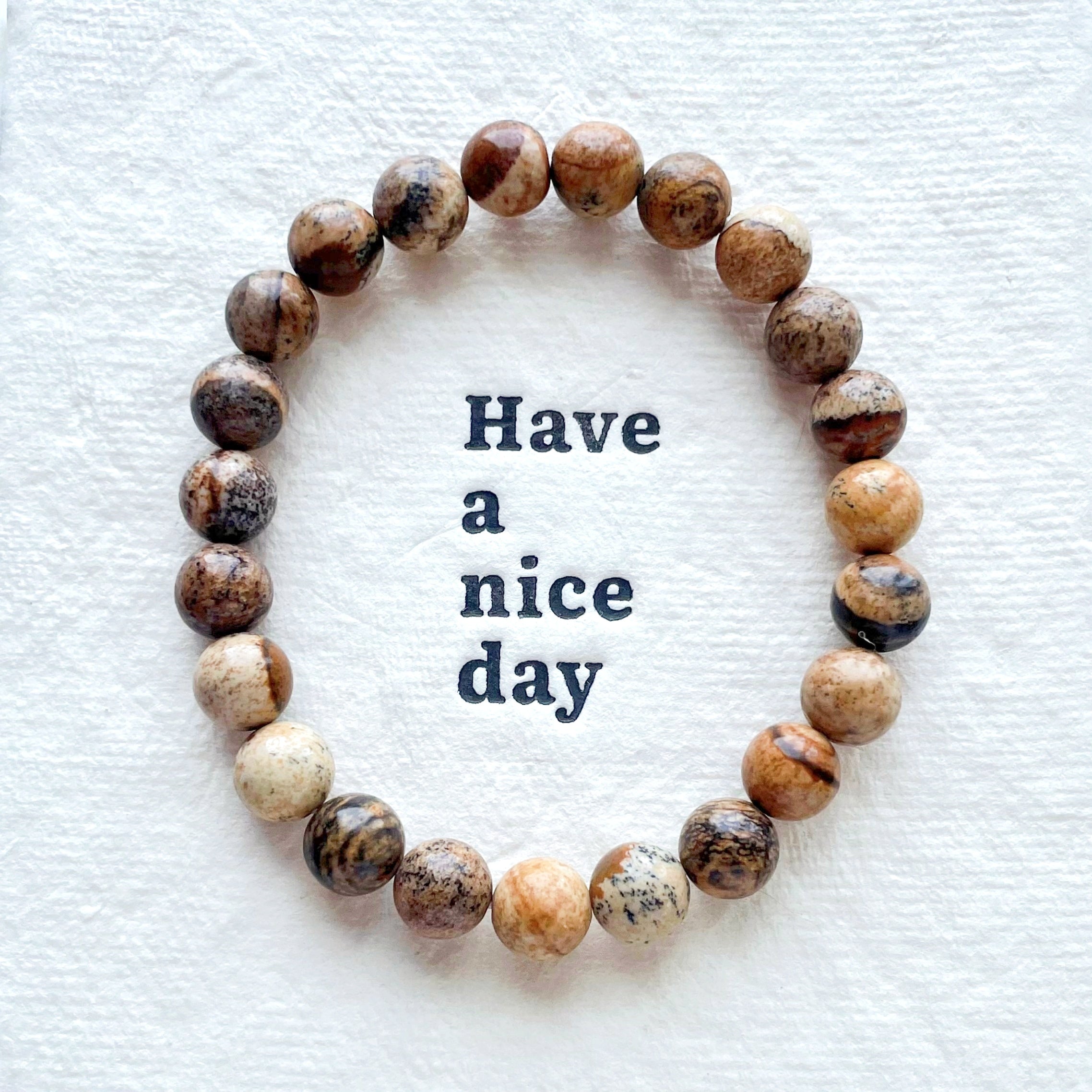 Picture jasper crystal bracelet-B027