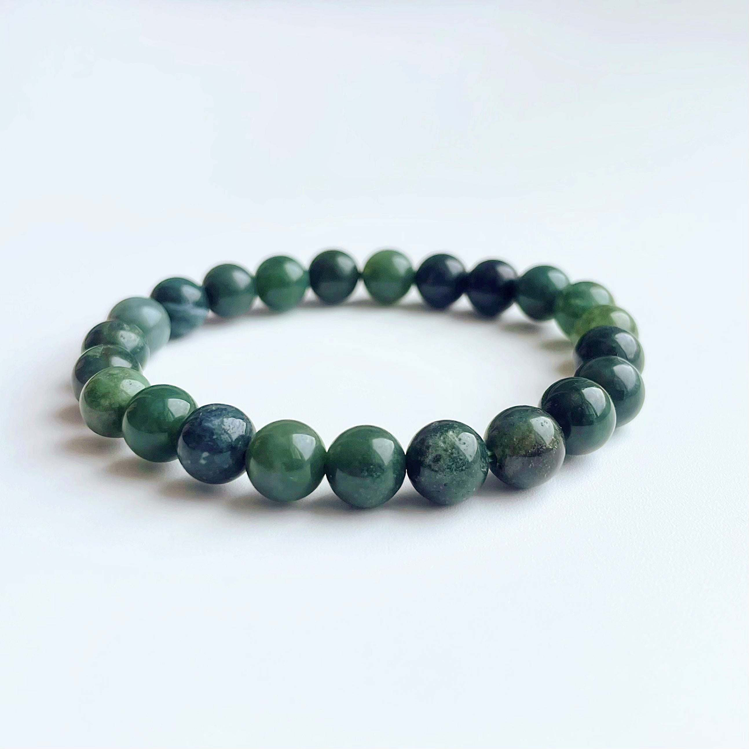 Moss agate crystal bracelet-B028
