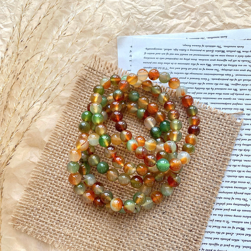 Peacock agate bracelet-B029