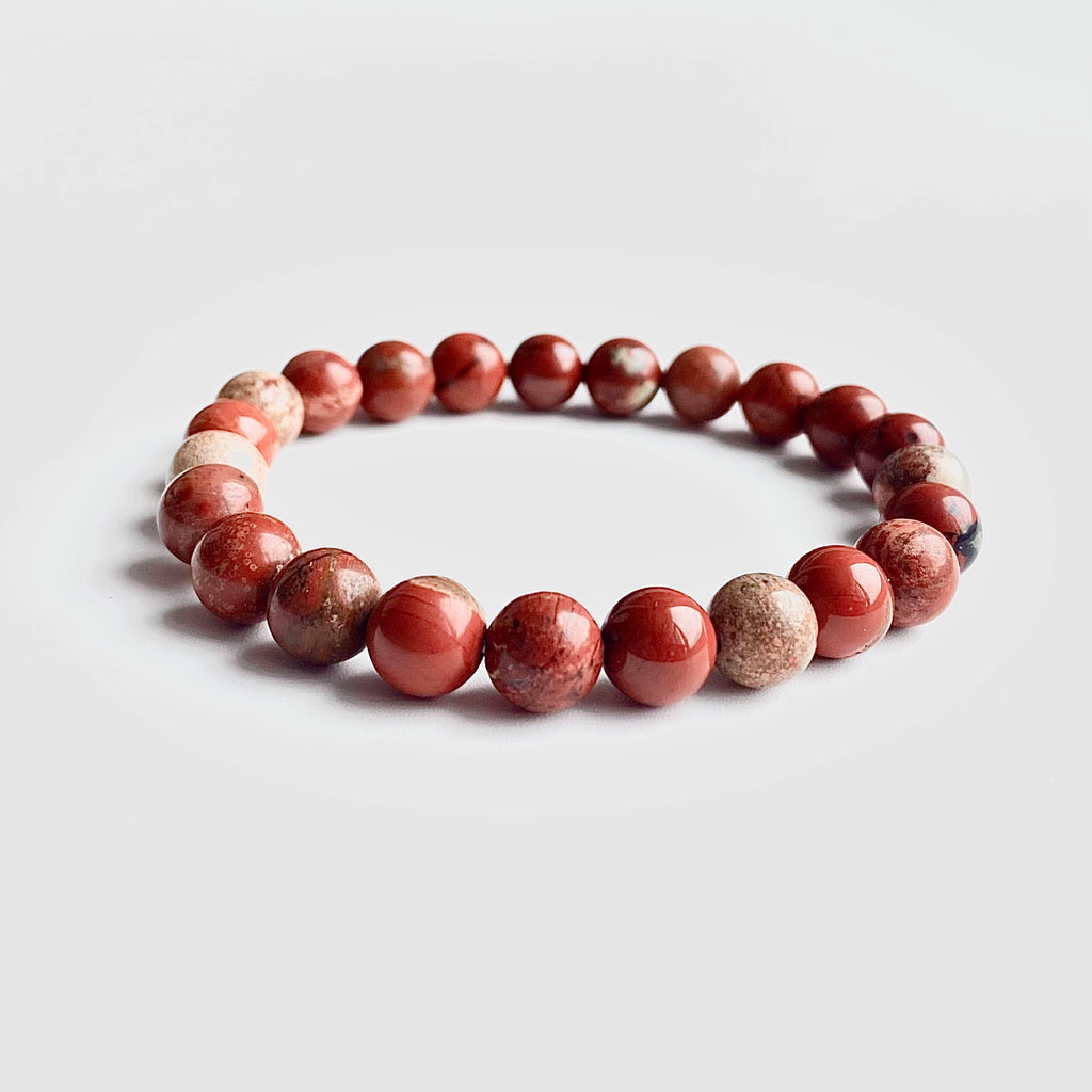 Red jasper crystal bracelet-B031