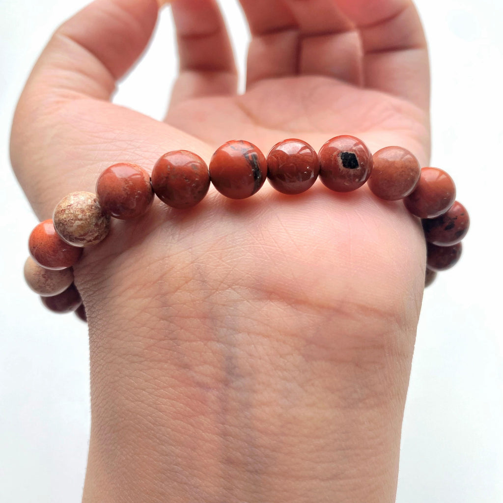 Red jasper crystal bracelet-B031