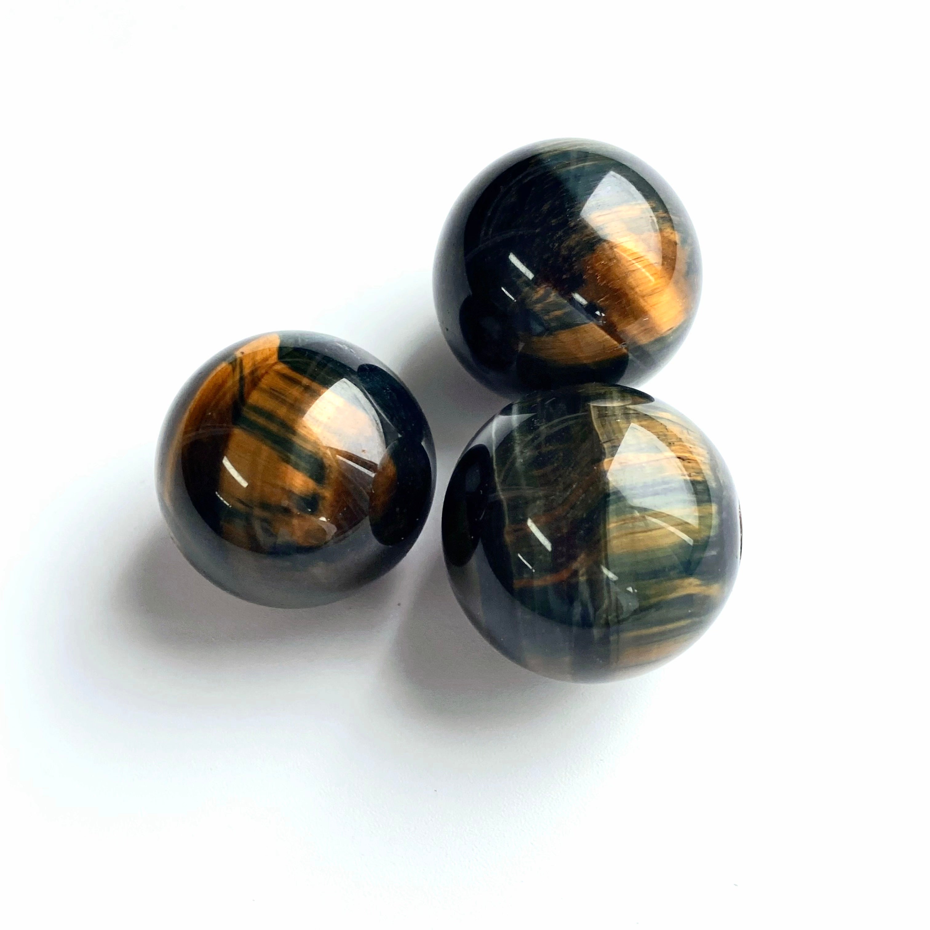 1.1in yellow mixed blue tiger eye sphere ball-C050