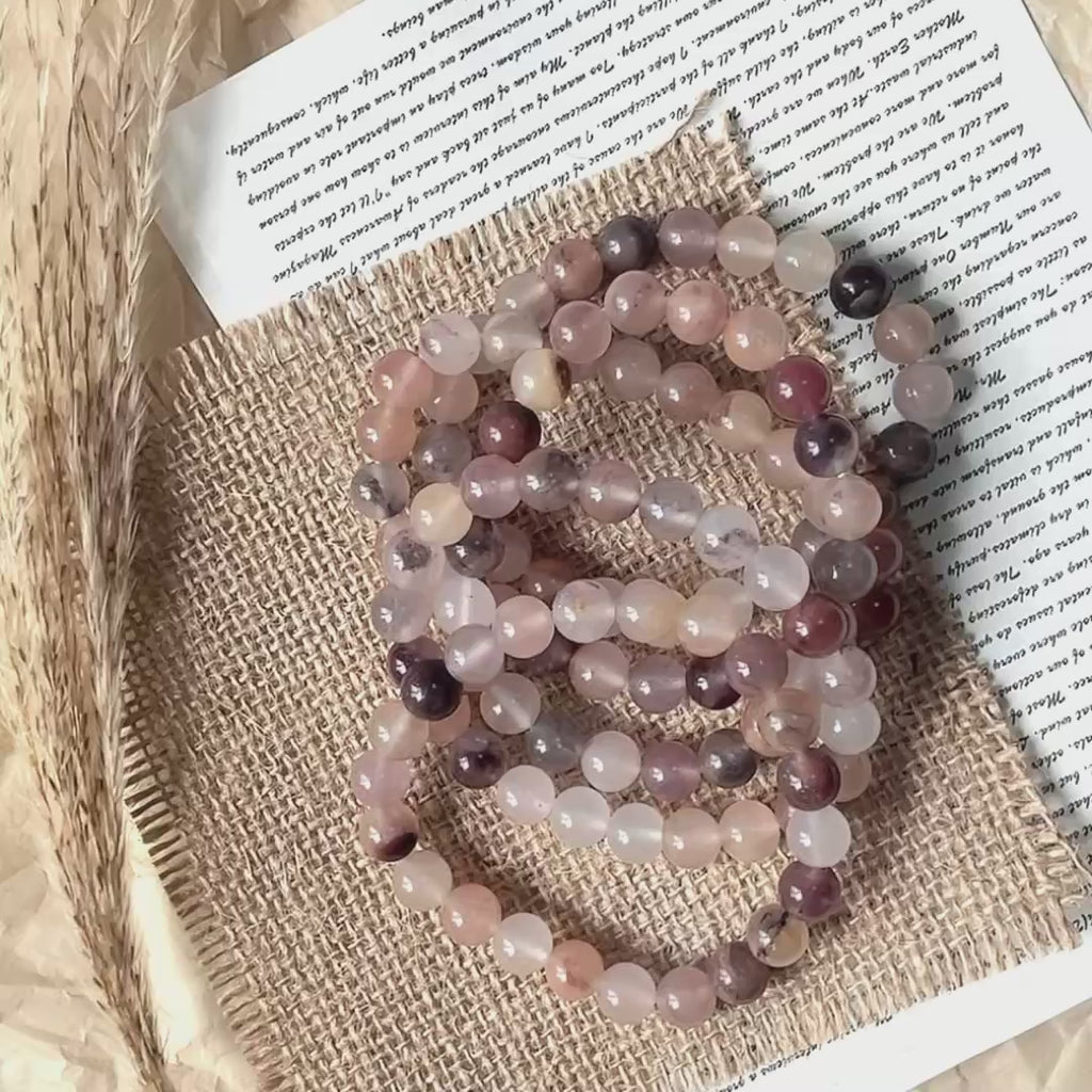 Violet aventurine crystal bracelet-B012