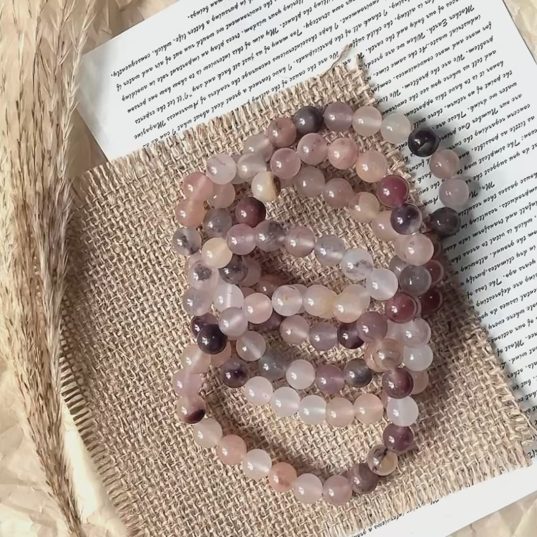 Violet aventurine crystal bracelet-B012