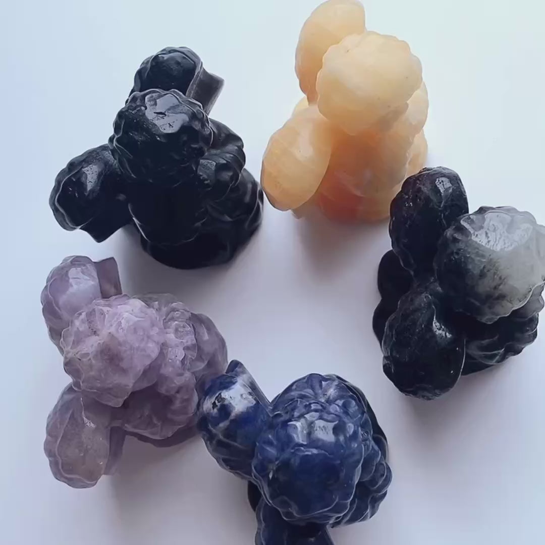Multi-material handmade angel crystal carving-C040