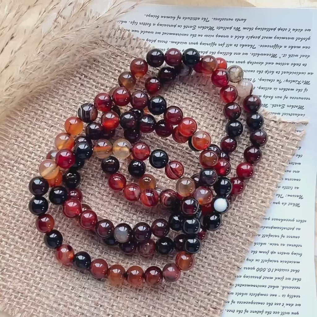Sardonyx agate crystal bracelet-B020