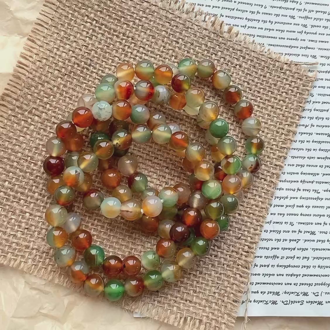 Peacock agate bracelet-B029