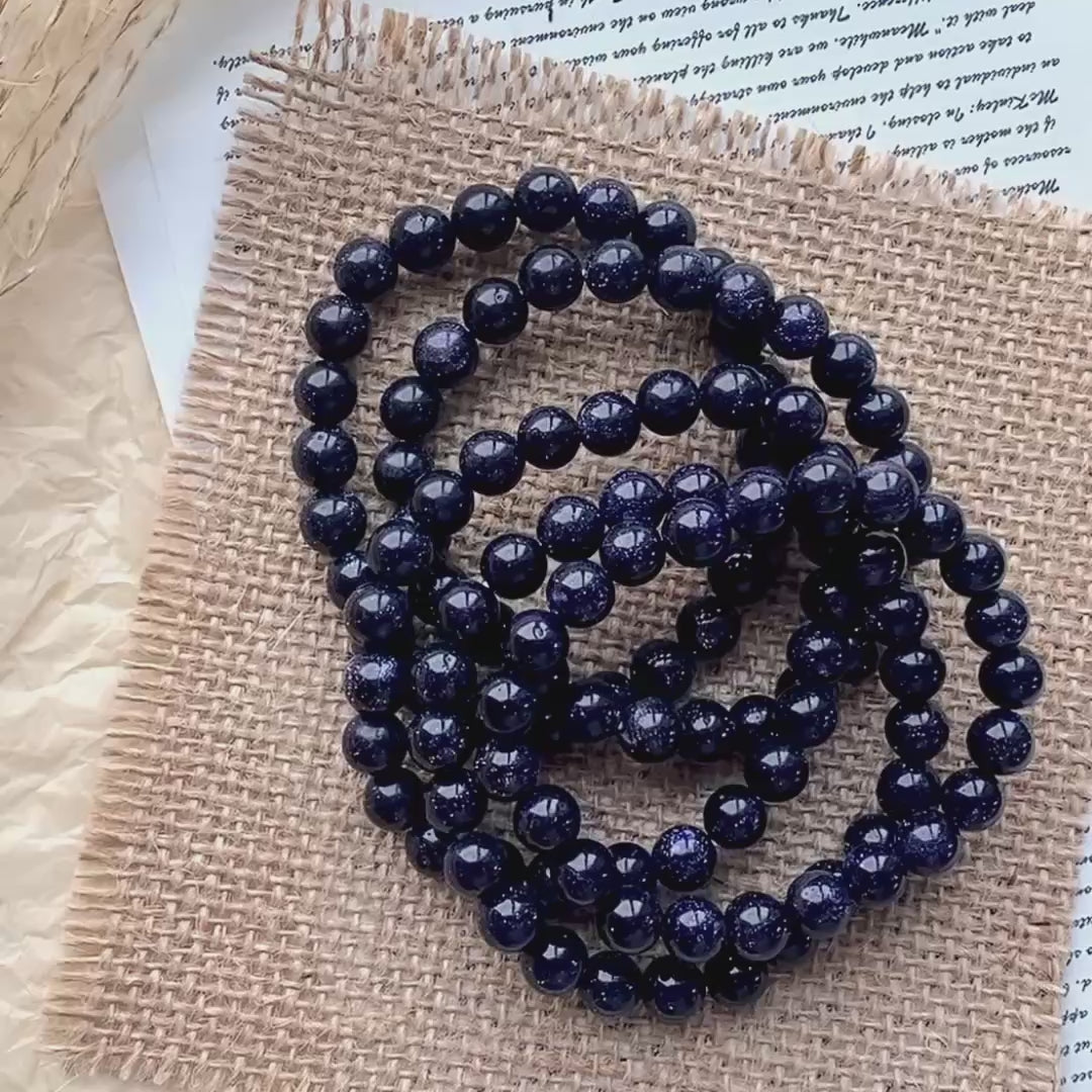Blue sandstone bracelet-B025