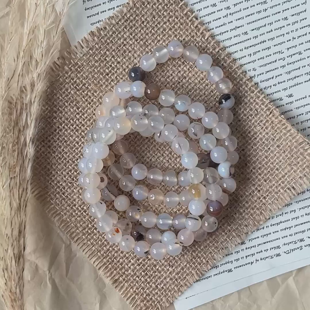 Aqua agate crystal bracelet-B015