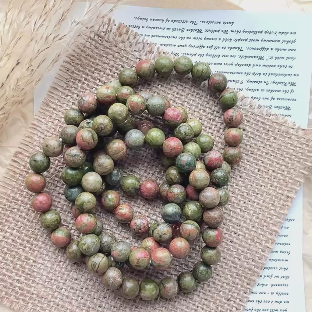 Unakite crystal bracelet-B017