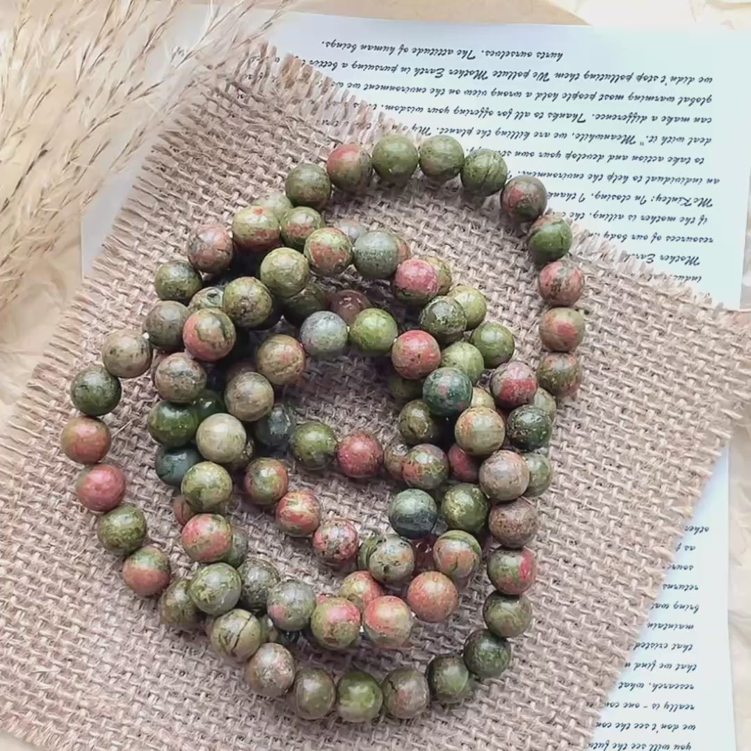 Unakite crystal bracelet-B017