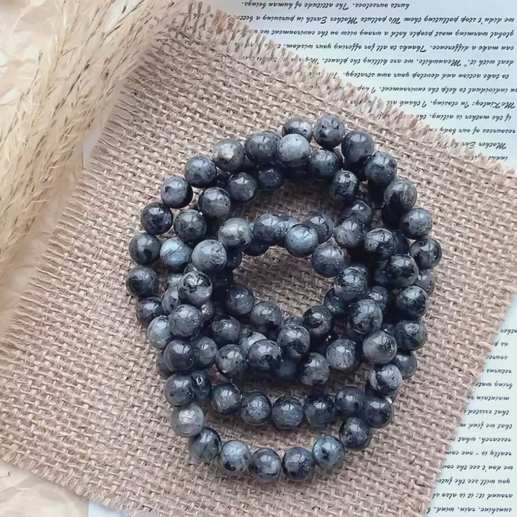 Larvikite crystal bracelet-B019