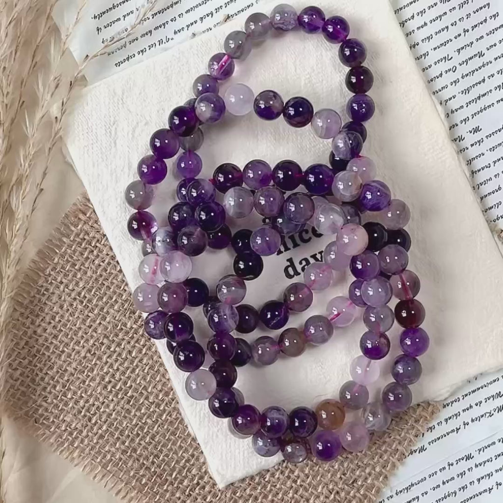 Amethyst crystal bracelet-B001