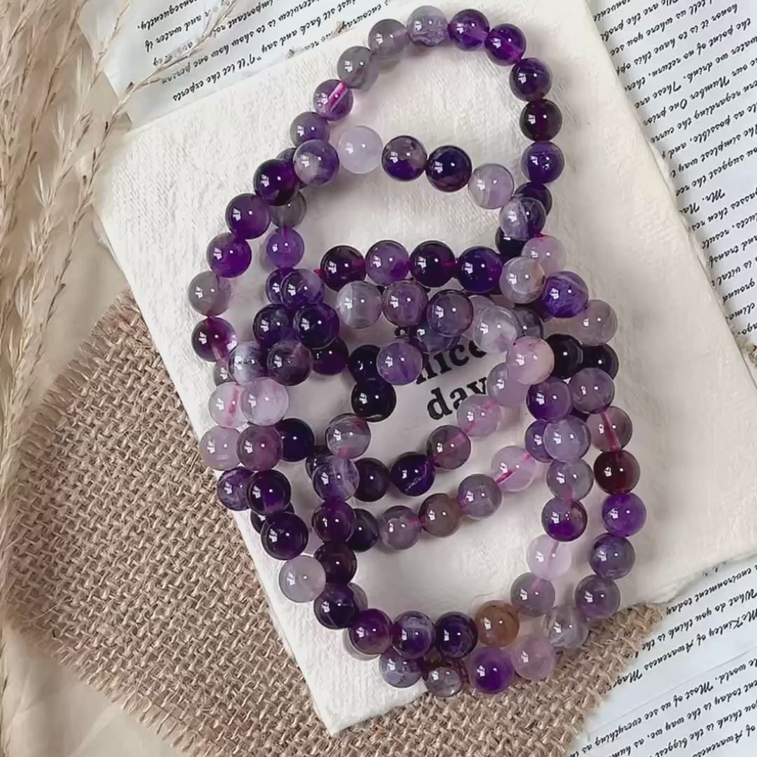 Amethyst crystal bracelet-B001