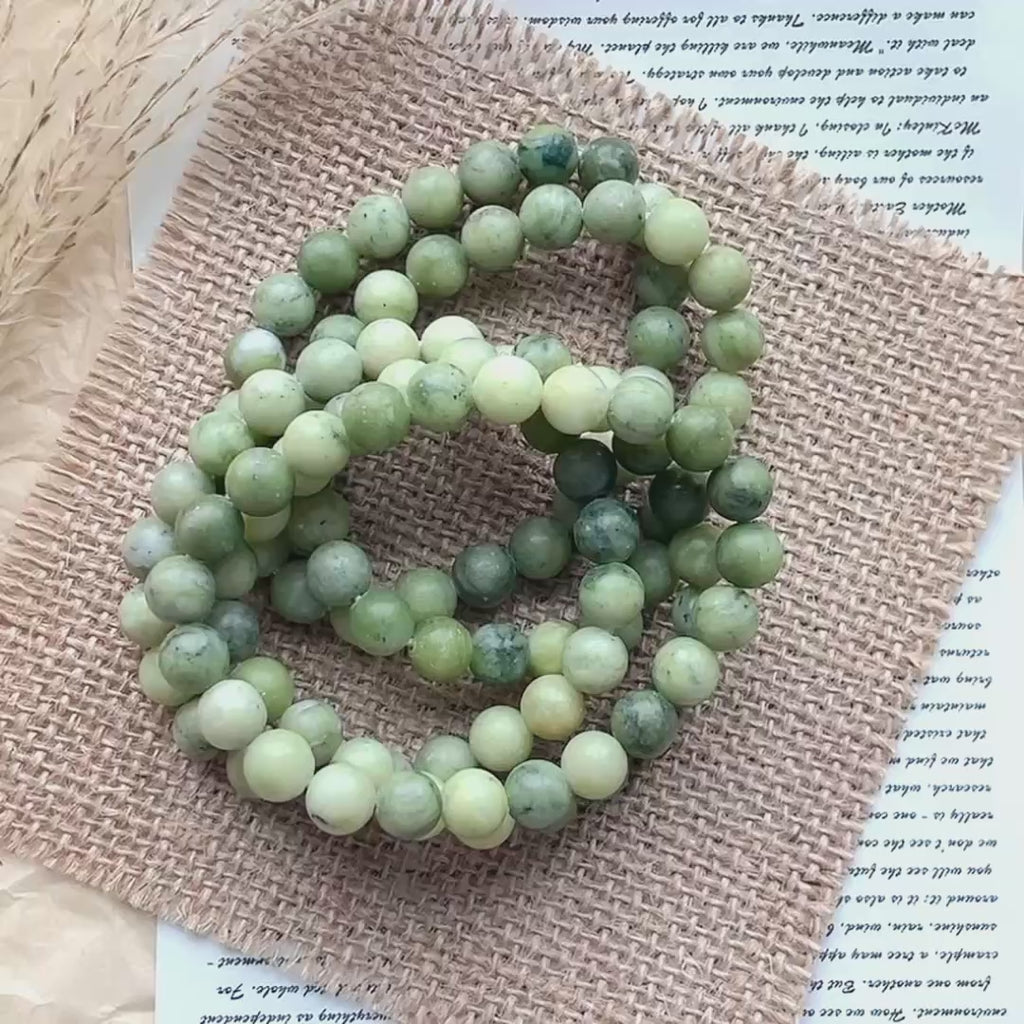 Serpentine Jade crystal bracelet-B018