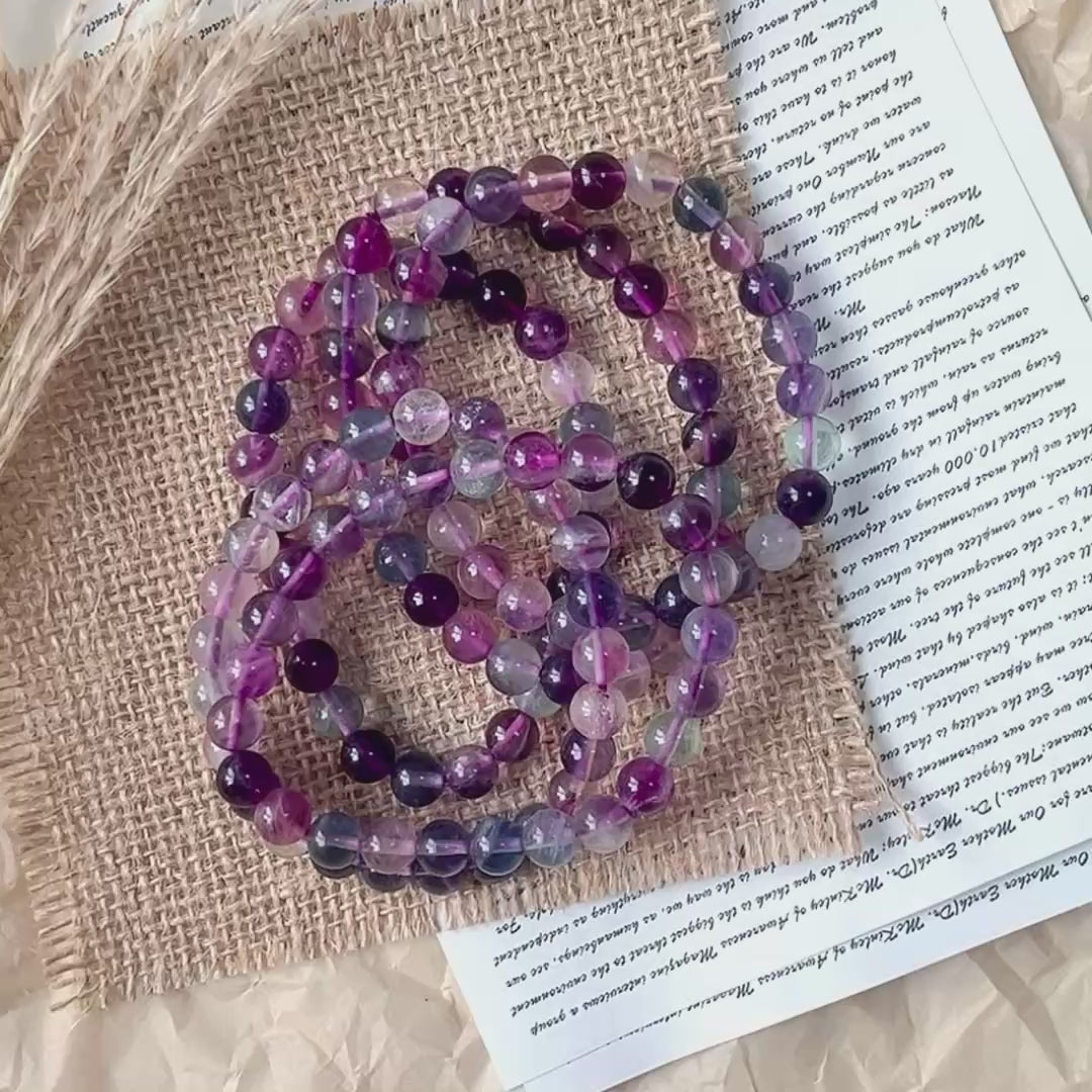 HQ fluorite crystal bracelet-B007